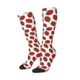 thumbnail image 2 of Daiia Sports Socks Hand Drawn Strawberry Printed Novelty Crew Socks for Men Women Knee High Socks Cotton Socks Soft & Breathable Support Unisex Socks, 2 of 9