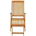 thumbnail image 3 of vidaXL Folding Patio Chairs with Footrests 2 pcs Solid Wood Eucalyptus, 3 of 11
