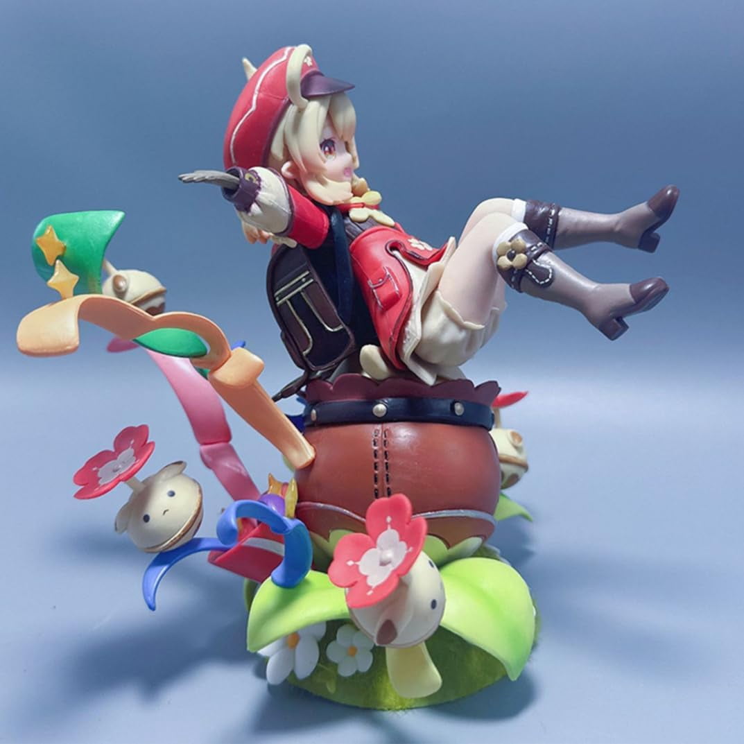New Genshin Impact Spark Rider Klee (Flowers Ver) Character Anime Model Statue Action Figures Desktop Ornament Popular Decorations Fan Souvenirs Creative Gift Collectable