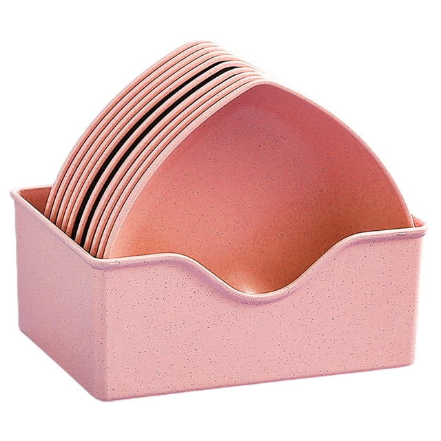 LNGOOR Fruit Plate Set - BPA Free Smooth Edge Unique Shape Heat-Resistant Multipurpose Stackable Heart-Shaped Dish for Fruits and More