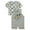 Gray/White, variant on Disney Mickey Mouse 2 Piece T-Shirt and Shortall Set (Baby Boys)