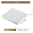 thumbnail image 3 of Hanobe Wood Large Ottoman Tray, White Serving Decorative Trays for Home Decor Coffee Table Ottoman Table Topper, 20", 3 of 9