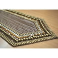 thumbnail image 2 of The HomeCentric Decorative Table Runner 14’’ x 60’’ Silk Beaded with Golden Pearls and Sequin Embroidery - Rust, Gold, Clear, 2 of 4