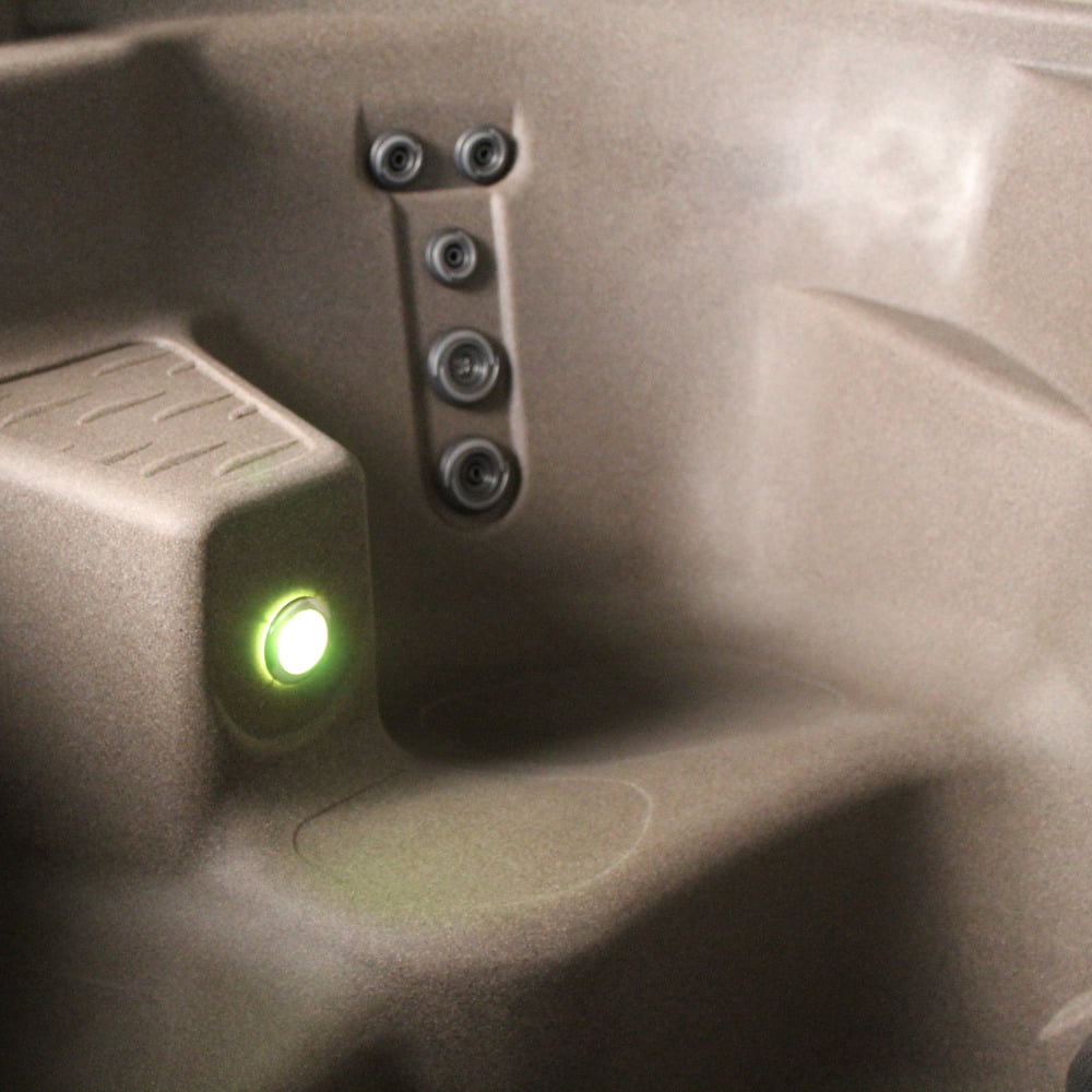 Arise 5‑Person 45‑Jet Plug & Play Hot Tub – 120V/240V, Stainless Steel Heater, Ozone System, Waterfall & LED Lighting (Mocha)