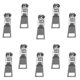 thumbnail image 5 of 2x 10 Unidades # 5 Zipper Sliders Zip Puller Reparación de Reemplazo de Cremallera Metálica para Accesorios de Fabricante de Prendas de Sastre Domésti Sunnimix Tirador de la cremallera, 5 of 8
