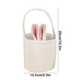 thumbnail image 3 of Easter Bunny Basket Bags, Rabbit Bucket Tote for Easter Egg Hunts Decorations Candy Gifts Storage (White), 3 of 6