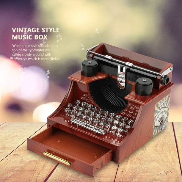 Boîte à Musique De Machine à écrire, Boîte à Musique Rétro, Vintage Pour  Cadeau De Noël Ami Enfant Cadeau D'anniversaire 