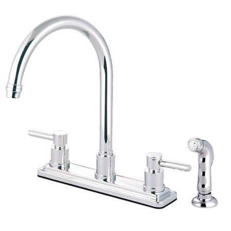 Kingston Brass Double Handle Kitchen Faucet with Side