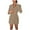Khaki, variant on Luxalzxs Blazer Dress for Women Double Breasted Long Sleeve V Neck Suit Jacket Sexy Cutout Waist Blazer Dresses for Work Office Business