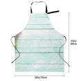 thumbnail image 5 of Lsque Flowers And Turquoise Wooden Waterproof Apron Chef Aprons for Men Heavy Duty Chemical Work Apron Extra Long Grilling Aprons with Adjustable Bib Apron, 5 of 9
