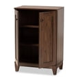 thumbnail image 2 of Baxton Studio Nissa Modern and Contemporary Walnut Brown Finished Wood 2-Door Shoe Storage Cabinet, 2 of 10