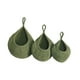 thumbnail image 4 of 3 cestas colgantes de pared, soporte para macetas, cuerda de algodón decorativa, estilo bohemio, para almacenar frutas. Verde, 4 of 9