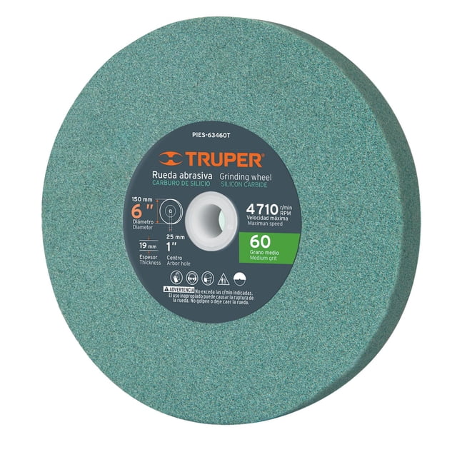 Piedra Para Esmeril 6x3/4' Carburo De Silicio Truper TRUPER PIES-63460T