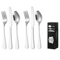thumbnail image 6 of HUISZJ 6 Piece Silverware Set, Premium Stainless Steel Flatware with Silverware Organizer, Durable Set Silver Tableware Service for Restaurant Home, 6 of 8