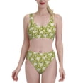 thumbnail image 2 of Picia Daisies Flowers Women's High Waisted Bikini Scoop Neck Swimsuit Two Pieces Bathing Suit-X-Large, 2 of 8