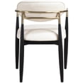 thumbnail image 5 of Meridian Furniture Riccio Cream Vegan Leather Dining Arm Chair (Set of 2), 5 of 9