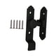 thumbnail image 2 of Pestillo de cerradura de puerta abatible de 90 grados para gabinete, cerradura de puerta corrediza de garaje negro, 2 of 9