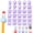Purple Number: 1-30, variant on Numbered Pencil Toppers, Pencil Tracking Markers, Number 1-30 Pencil Labels
