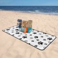 thumbnail image 6 of Cotton Bath Towels for Bathroom - Cute paw prints black grey Microfiber Quick Dry Towels for Body Bath Sheets, Personalized Beach Towel, Soft Shower Towels for Travel Home Beach 27*55in, 6 of 7