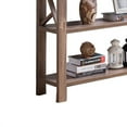 thumbnail image 4 of HomeRoots 352151 Wooden Bookcase with Four Open Shelves & Two Drawers, Brown, 4 of 6