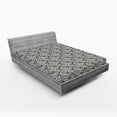 thumbnail image 2 of Ambesonne Folk Art Fitted Sheet, Bird Pattern Asian Style, Queen Size, Grey Black and White, 2 of 5
