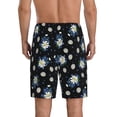thumbnail image 2 of Balery Daisies Flowers Men's Cotton Knit Pajama Shorts Waistband & Pockets,Short Pajama Pants-X-Large, 2 of 8