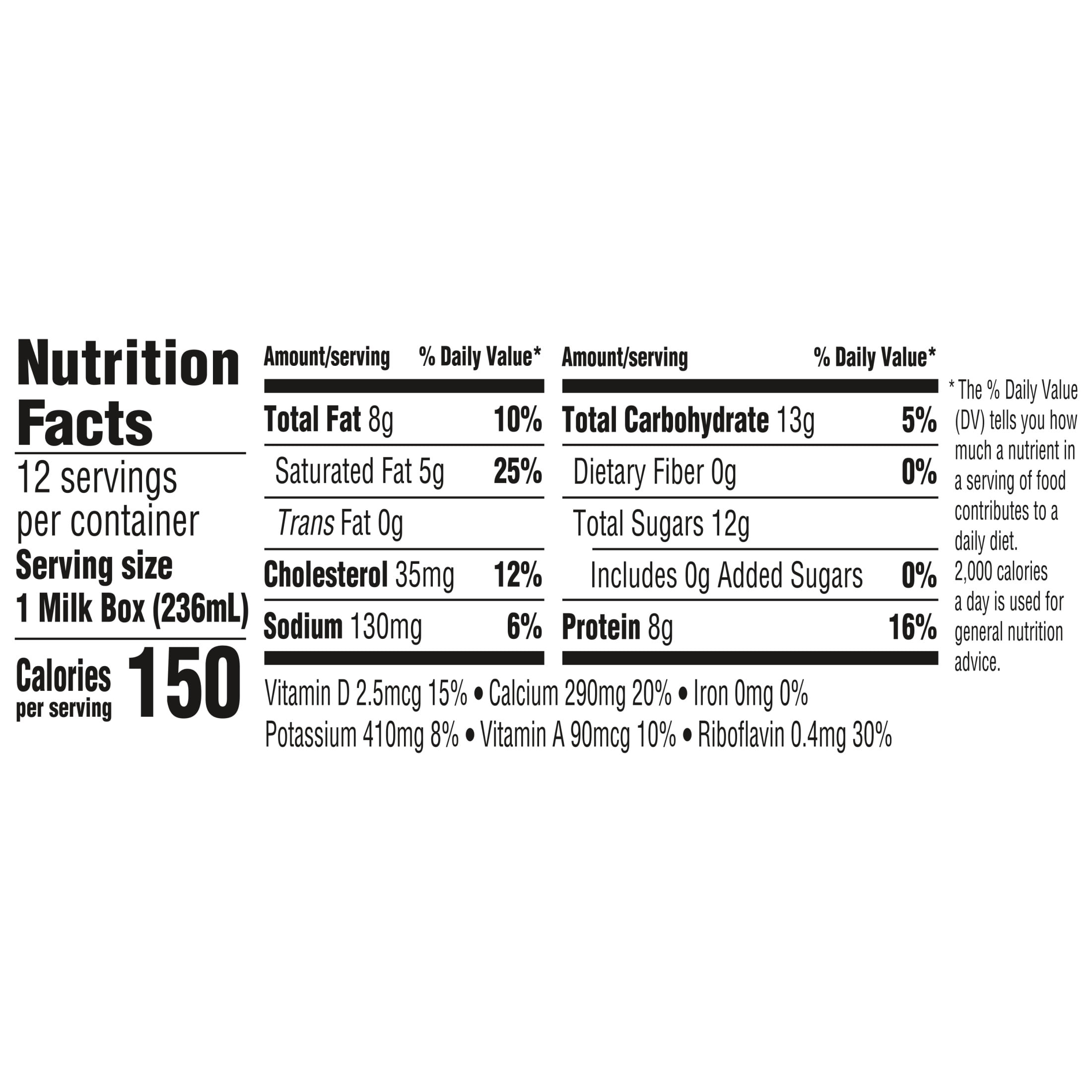 Horizon Organic Shelf Stable Whole Milk Boxes, 8 fl oz, 12 Count​