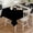 Black, variant on Brown White Stripe Tablecloth Rectangle Table Cloth 52x70, Waterproof Tablecloth Outdoor Table Cloth, Modern Rustic Vertical Striped Washable Table Cover for Kitchen Dinning Party