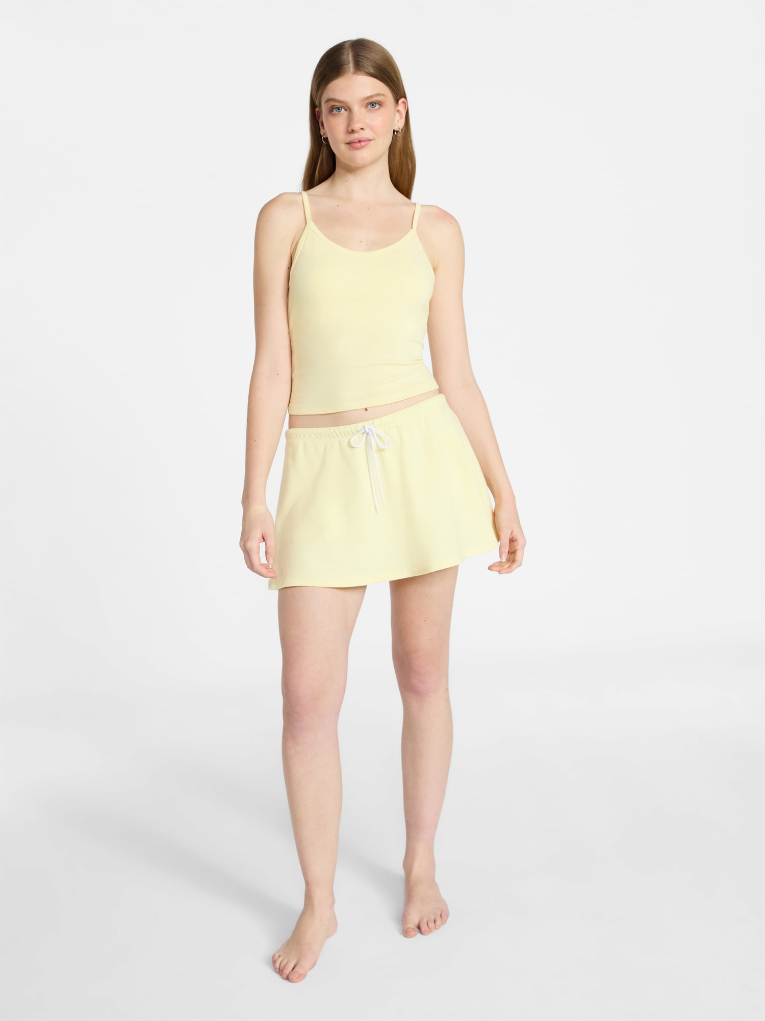 No Boundaries Cozy Sleep Skort, Women's XS-XXL