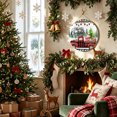 thumbnail image 2 of Welcome Sign for Front Door, Christmas Red Truck Round Metal Wall Art Wreaths, Xmas Tree Snowman Winter Gifts Plaid Outdoor Indoor Wall Hanging Sign for Porch Decor Housewarming Gifts 11.8 Inch, 2 of 8