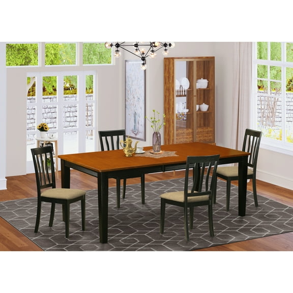 Rectangular Dining Table Set - 8 Seat Kitchen Table with Chairs - Modern Elegance