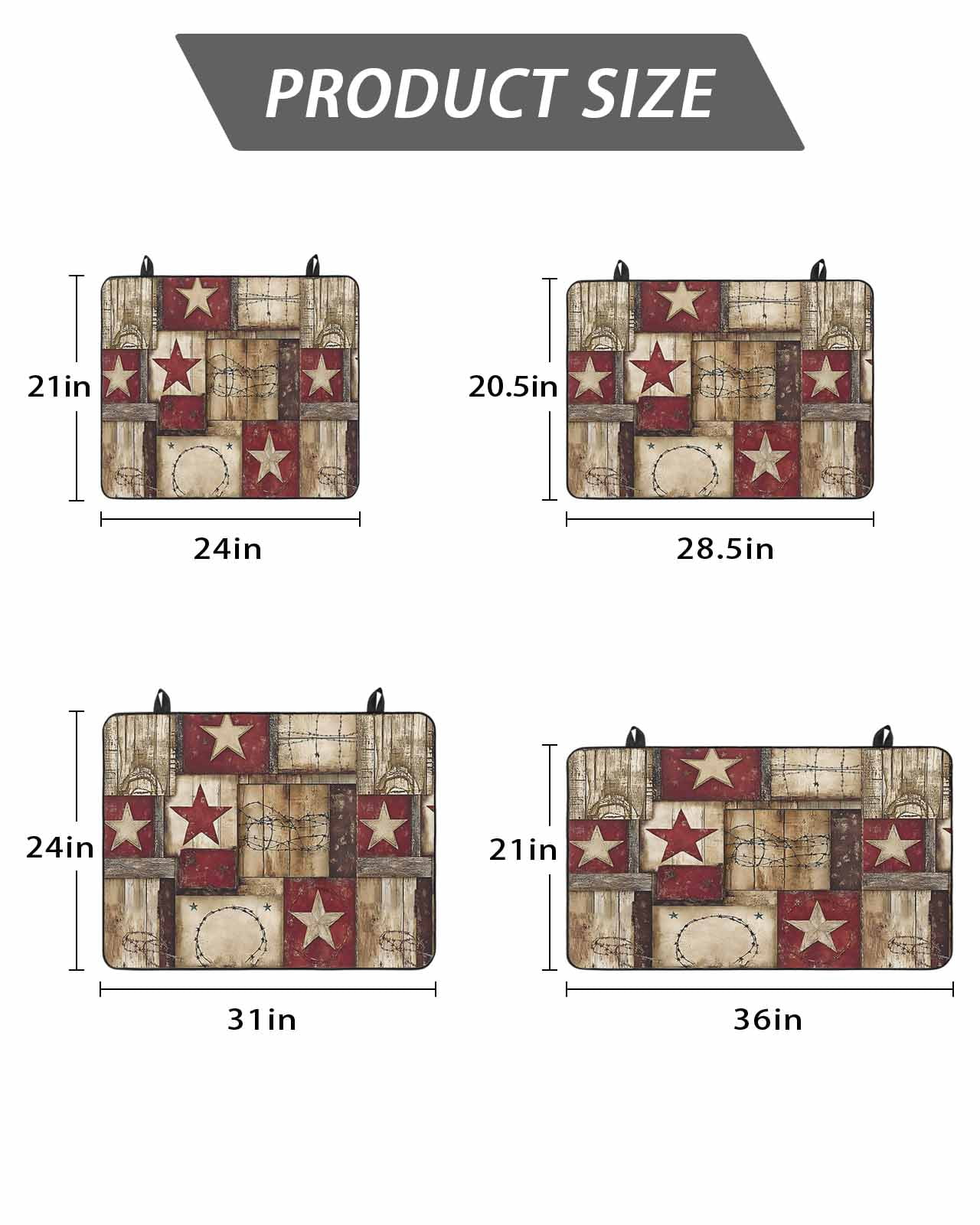 Stove Top Covers for Electric Stove, Texas Star Farm Glass Stovetop Cover Protector, Country Wood Grain Vintage Western Induction Cooktop Protector Oven Mat for Kitchen Countertop 24"x21"