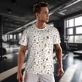 thumbnail image 3 of Wukai Coffee Print Men's Short-Sleeved Mesh T-Shirt,Quick-Dry Short Sleeve Workout T-Shirt-4X-Large, 3 of 8