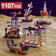 thumbnail image 1 of Blocks 1107Pcs Aviation Ship Spaceport Model Space Shuttle Rocket Launch Center Construction Building Blocks Spaceship Kids Bricks Toys, 1 of 6