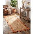 thumbnail image 4 of Sivi 2 x 6 Feet Handmade Scallop Braided Jute Rug - Natural Jute Runner Rug, 4 of 15