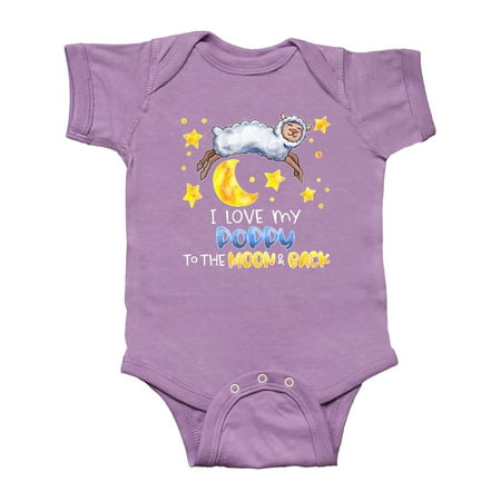 

Inktastic I Love my Poppy to the Moon and Back Cute Sheep Gift Baby Boy or Baby Girl Bodysuit