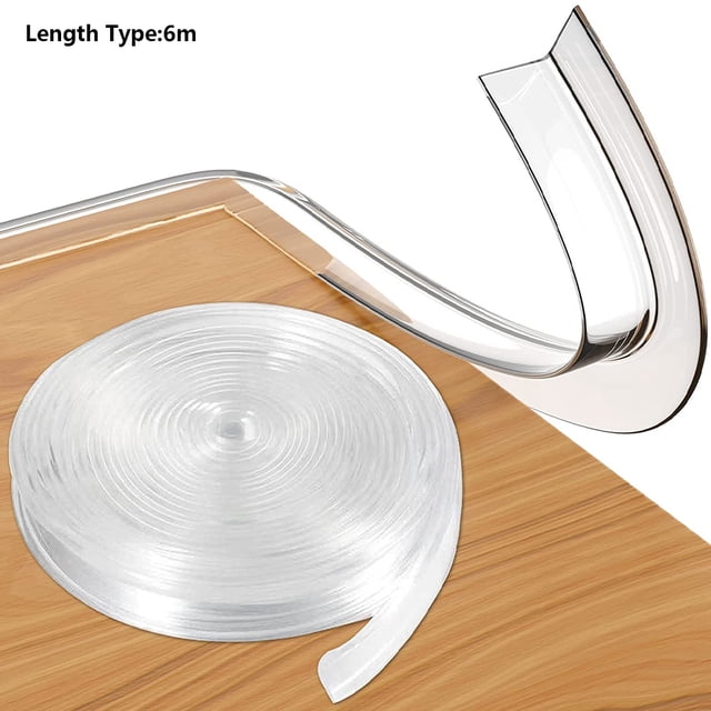 Protectores de esquina para mesa Tira de silicona para proteger bordes de muebles Transparente