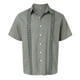 thumbnail image 3 of Camisas Para Hombre Manga Larga Regular Fit Camisa de vacaciones en la playa Cárdigan de manga corta Camisa de manga corta con solapa estampada de para hombre (Grey, S), 3 of 6