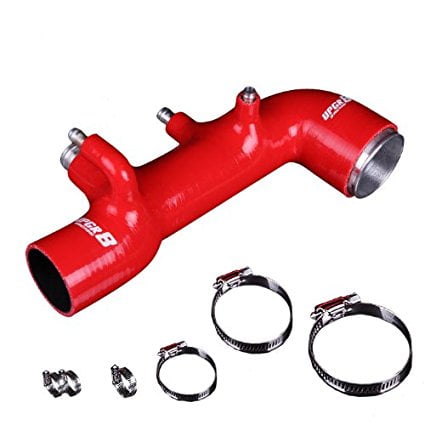 Wrx Turbo Back - Upgr8 Subaru Impreza WRX STI High Performance 4-ply Turbo Inlet Intake Silicone Hose Kit (Red)