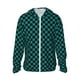 thumbnail image 1 of Balery Black And Teal Checkerboard Sudadera ligera de manga larga con capucha y protección solar UPF 50+ para hombre y mujer, ideal para pesca y running-Small, 1 of 7
