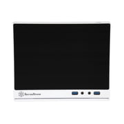 SilverStone SG13WB-Q أسود/أبيض البلاستيك اللوحة الأمامية مع الانتهاء من الألومنيوم فو، الجسم الصلب ميني-ITX حالة الكمبيوتر متوافق مع معيار ATX12V/EPS12V التيار الكهربائي التيار الكهربائي