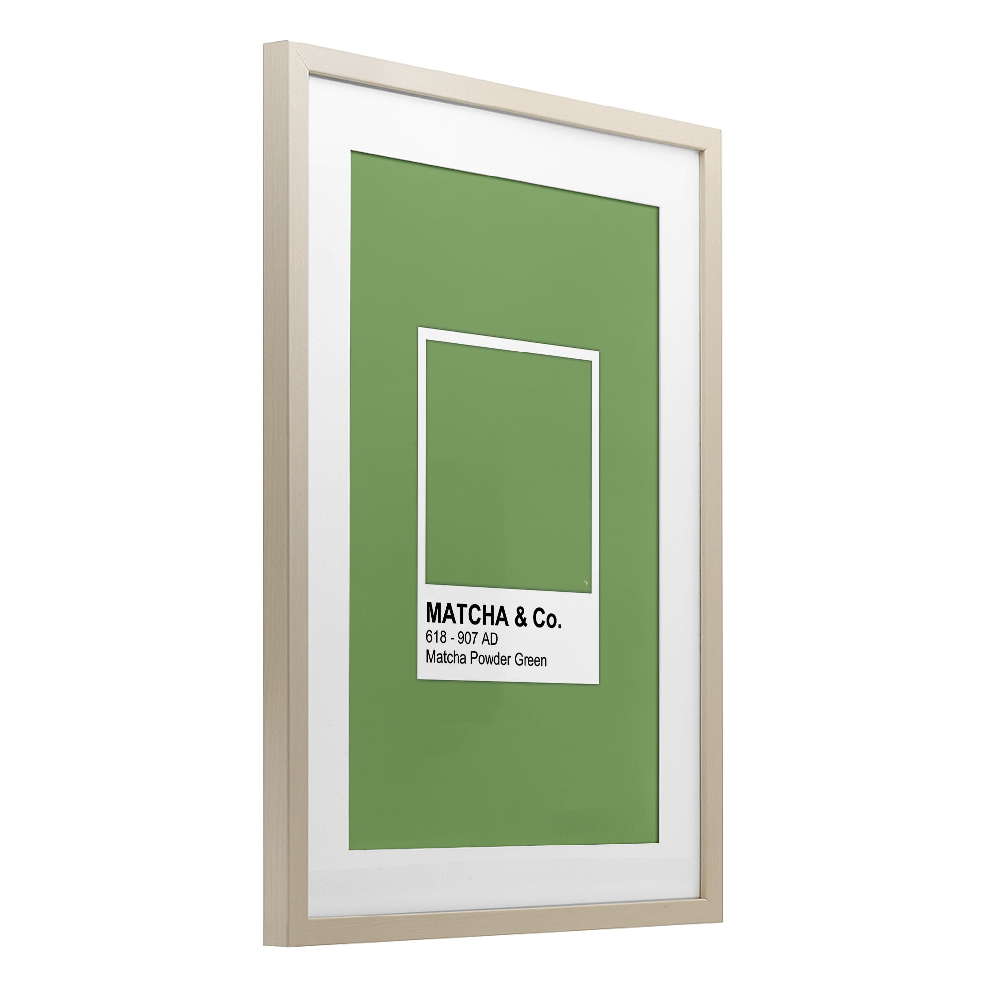Stupell Industries Matcha Powder Green Shade Birch Framed Print Under Glass, design by Martina Pavlova