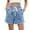 Light Blue #009, variant on Mohiass Jean Shorts for Women Drawstring Elastic High Waist Roll Up Hem Summer Casual Baggy Stretchy Denim Shorts Jorts 2025 Light Blue XL