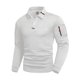 thumbnail image 2 of pstuiky camisas de manga larga para hombre, Camiseta de manga larga con solapa y botones para hombre, color liso, con cuello cuadrado pequeño Tops de hombre xxxl, 2 of 6