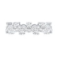 thumbnail image 4 of Rosec Jewels Lab Created Diamond Wedding Ring - Designer Full Eternity Band Ring - EF-VS Quality, 925 Sterling Silver, US 4.00, 4 of 8