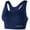 #46 Navy, variant on Kddylitq High Impact Sports Bra for Women - Criss-Cross Back Molded Cups Hook and Eye Closure - High Support Running Bra Gray M