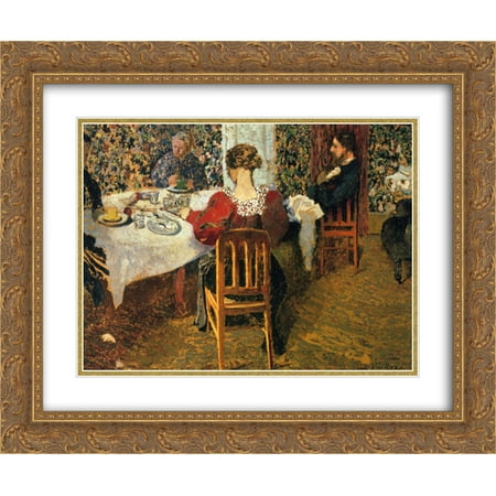 Solid Gold Madam Edouard Vuillard 2x Matted 24x20 Gold Ornate Framed Art Print 'The End of Breakfast at Madam Vuillard' ()