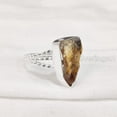 thumbnail image 3 of Natural Citrine Ring, Rough Citrine Gemstone Ring, November Birthstone, Doted Band, 925 Sterling Silver, Womens Ring, Christmas, Thanksgiving, Handmade, Statement Jewelry, Rough Gemstone Jewelry, 3 of 6