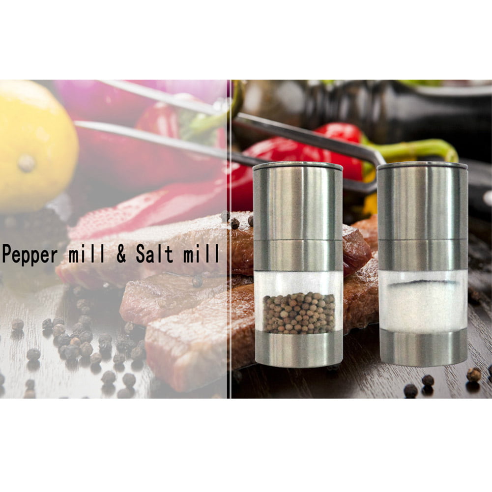 Manual Stainless Steel Pepper Mill Practical Kitchen Salt Spice Grinder Gadget 