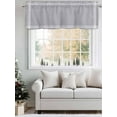 thumbnail image 6 of Solid Color Valances for Windows, Rod Pocket Kitchen Valance Curtains - Soft & Washable Small Window Treatment for Living Room, Bathroom, Grey 54x18inch, 1 Panel, 6 of 9